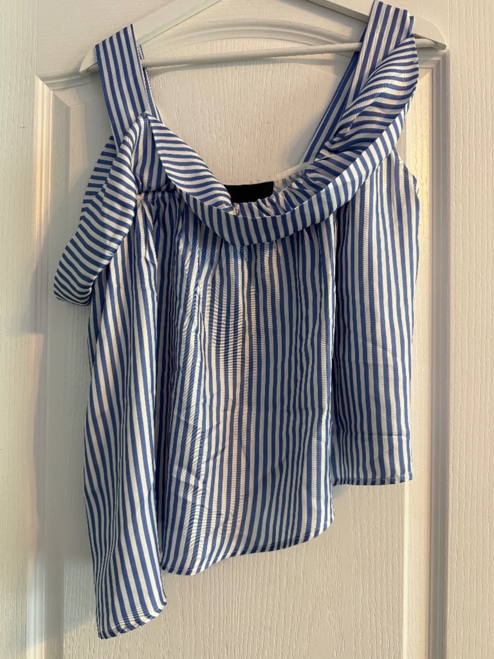 Paper London asymmetrical striped cami top 100% silk - size UK8 / US 4